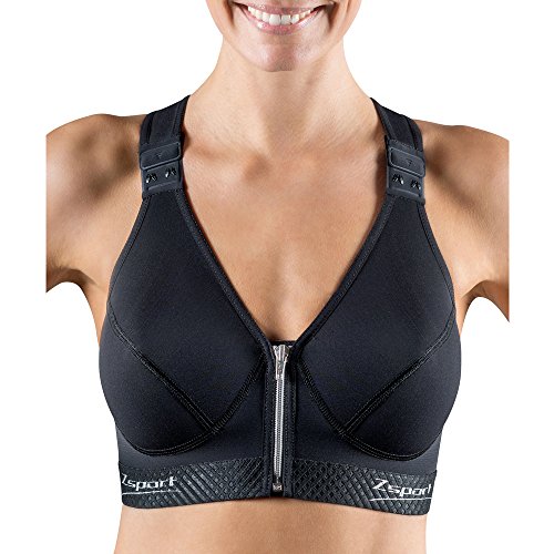 ZSPORT Silver Sujetador Deportivo, Mujer, Negro, 95D ZSPORT Silver Sujetador Deportivo, Mujer, Negro, 95D