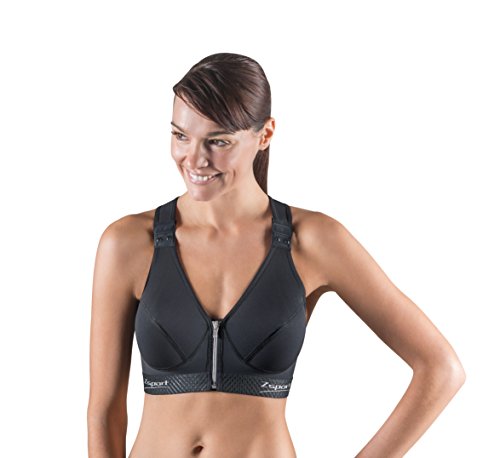 ZSPORT Silver Sujetador Deportivo, Mujer, Negro, 95D ZSPORT Silver Sujetador Deportivo, Mujer, Negro, 95D