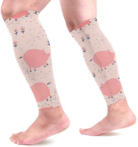 zsxaaasdf Pink Pigs Unisex Calf Compression Sleeve - Leg Compression Socks for Running, Shin Splint, Calf Pain Relief, Leg Support Sleeve