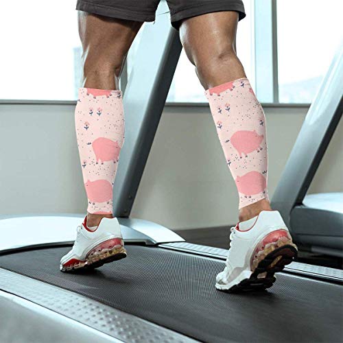 zsxaaasdf Pink Pigs Unisex Calf Compression Sleeve - Leg Compression Socks for Running, Shin Splint, Calf Pain Relief, Leg Support Sleeve