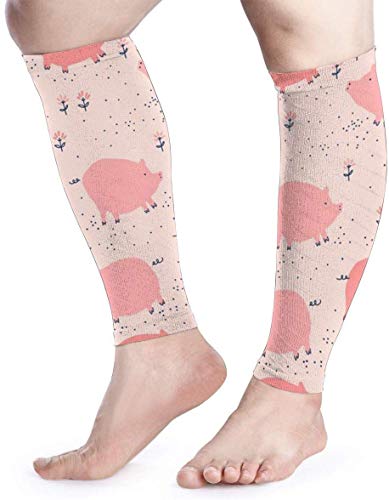 zsxaaasdf Pink Pigs Unisex Calf Compression Sleeve - Leg Compression Socks for Running, Shin Splint, Calf Pain Relief, Leg Support Sleeve