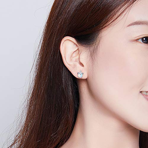 Ztowoto-Pendientes hipoalergénicos de plata de ley 925, bonitos pendientes de unicornio, regalos, coloridos pendientes de unicornio de proteína sintética Ztowoto-Pendientes hipoalergénicos de plata de ley 925, bonitos pendientes de unicornio, regalos, coloridos pendientes de unicornio de proteína sintética