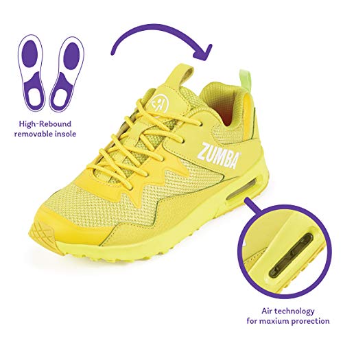 Zumba Active Air Classic Zapatillas Deportivas con Estilo de Fitness Zapatillas de Mujer de Baile, Yellow 0, 45 EU