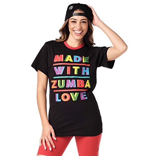 Zumba Active - Camisetas de entrenamiento para mujeres y hombres, color negro negro, talla A, XS/S Zumba Active - Camisetas de entrenamiento para mujeres y hombres, color negro negro, talla A, XS/S