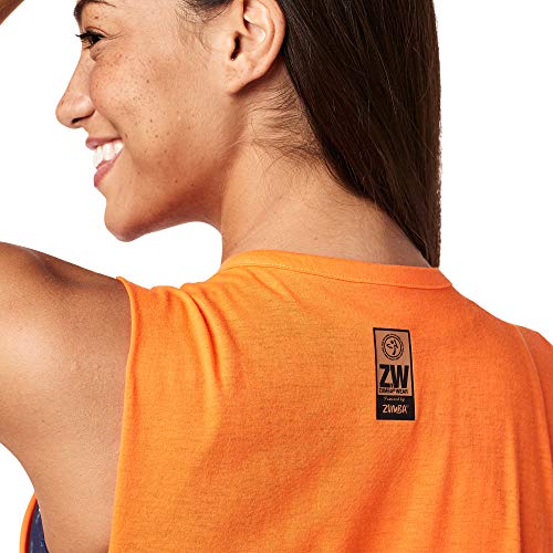 Zumba Camiseta Suelta sin Mangas con Tirantes de Entrenamiento Transpirable para Mujer Grande Orange te Caliente