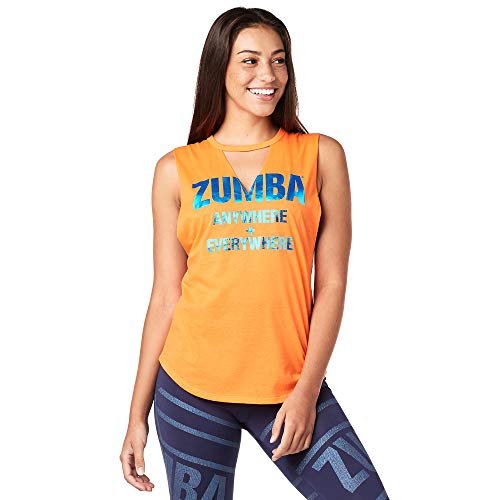 Zumba Camiseta Suelta sin Mangas con Tirantes de Entrenamiento Transpirable para Mujer Grande Orange te Caliente