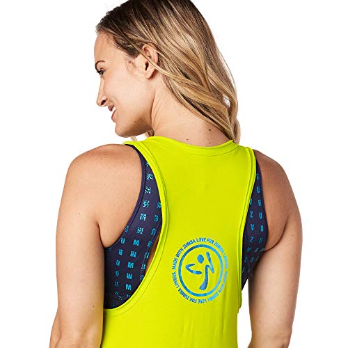 Zumba Dance Atlético Estampado Fitness Camiseta Mujer Sueltas de Entrenamiento Top Deportivo, Zumba Green, Large