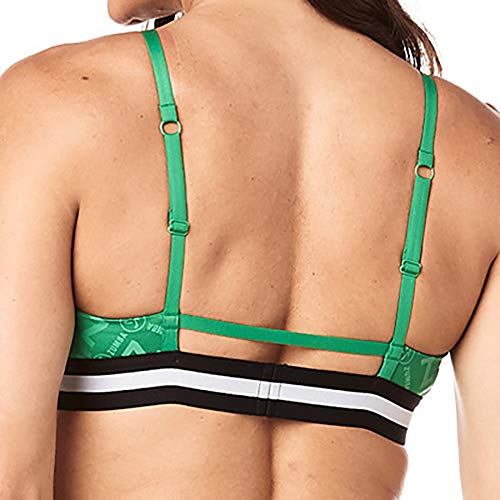 Zumba Dance Bralette Sujetador Deportivo Mujer Fitness Workout Sujetador Deportivo Activo, Groovin' Green, XS