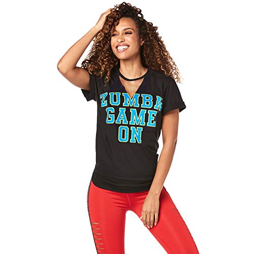 Zumba Fitness® Athlétique Top Femme Coupe Ample Dance Vetements Sport Haut d'Entraînement, Camiseta Mujer, Opacity, Bold Black B, Medium Zumba Fitness® Athlétique Top Femme Coupe Ample Dance Vetements Sport Haut d'Entraînement, Camiseta Mujer, Opacity, Bold Black B, Medium