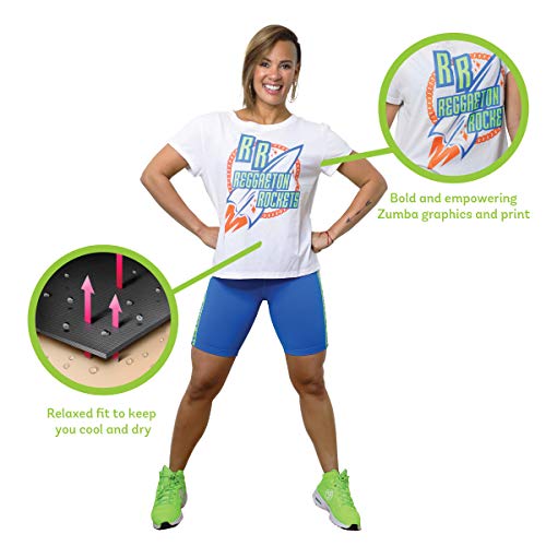 Zumba Fitness® Athlétique Top Femme Coupe Ample Dance Vetements Sport Haut d'Entraînement, Camiseta Mujer, Opacity, Wear It out White 3, Large Zumba Fitness® Athlétique Top Femme Coupe Ample Dance Vetements Sport Haut d'Entraînement, Camiseta Mujer, Opacity, Wear It out White 3, Large
