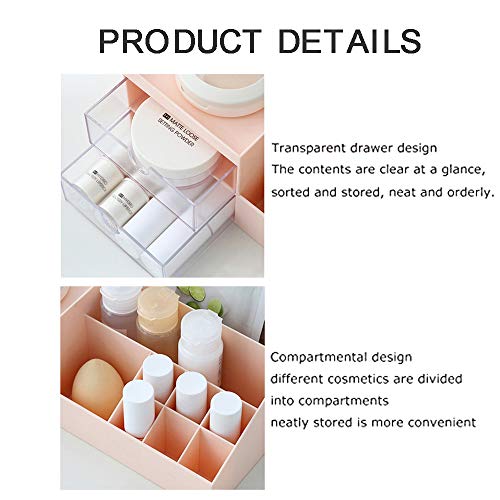 Zumbo - Organizador de cosméticos y productos de cuidado de la piel (cuadrado), color blanco