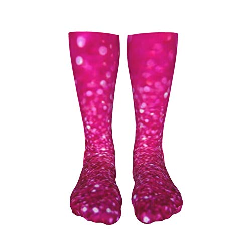 ZVEZVI Pink Glitter 19,8 pulgadas Calcetines de compresión Botas altas Medias Manguera larga para caminar Yoga para mujeres Hombre ZVEZVI Pink Glitter 19,8 pulgadas Calcetines de compresión Botas altas Medias Manguera larga para caminar Yoga para mujeres Hombre