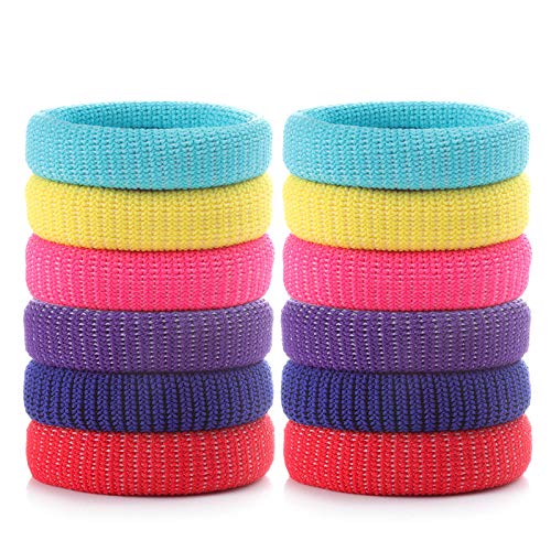 ZWOOS 36 Piezas Gomas del pelo para Mujeres y Niñas, Sin Daños, Bandas Elásticas Gruesas para el Cabello (Set 2)