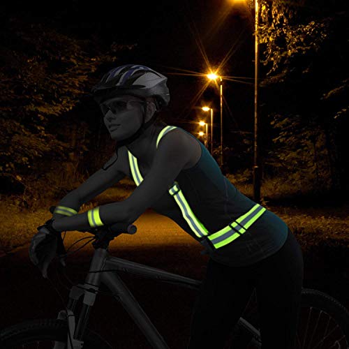 ZWOOS Seguridad Chaleco Reflectante y Bandas, Ajustable Alta Visibilidad Elastic Reflector Chaleco para Correr, Senderismo, Ciclismo, Carreras, Motorista (1 x Chaleco Reflectante + 2 x Brazaletes) ZWOOS Seguridad Chaleco Reflectante y Bandas, Ajustable Alta Visibilidad Elastic Reflector Chaleco para Correr, Senderismo, Ciclismo, Carreras, Motorista (1 x Chaleco Reflectante + 2 x Brazaletes)
