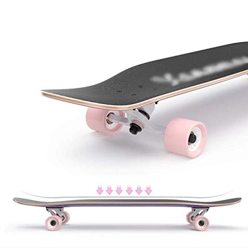 ZXCMNB Scooter Maple Longboard Boy Girl Brush Street Dance Board Principiante Adulto Adolescente Monopatín De Cuatro Ruedas Patinetas (Color : A)