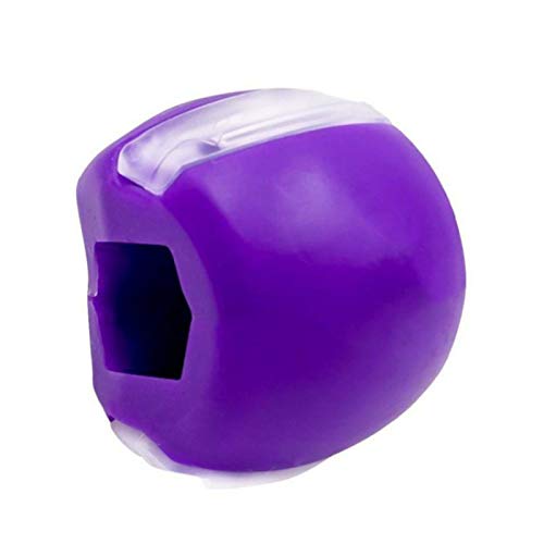 ZXY Dispositivo De Entrenamiento De Músculos Faciales Pelota De Fitness Ejercicio Bola De Cuello para Entrenamiento De Mentón Y Mentón Negro Azul Violeta,Purple