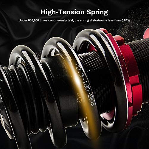 ZYauto Kit de Ajustable Amortiguador de Suspensión del Coche, Rojo ZYauto Kit de Ajustable Amortiguador de Suspensión del Coche, Rojo