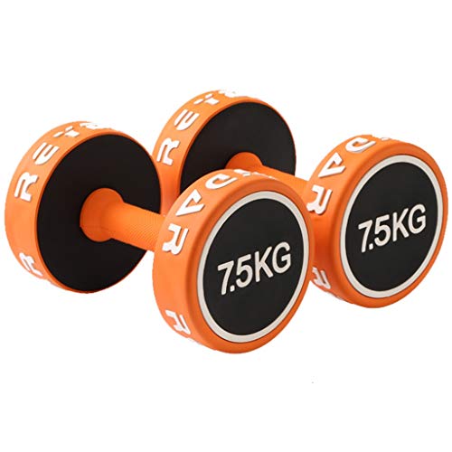 ZYCSKTL Mancuernas Pesas Ajustables, Acero Recubierto con Pesas for gimnasios Profesionales, de Uso doméstico Puro Fitness Pesas, Mancuernas Deportes (Color : Orange, Size : 30kg)