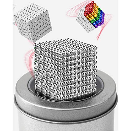 ZYFCC Cubo De Bola Magnética De Color, 1000 5 Mm, con Caja De Almacenamiento De Hierro, Fácil De Transportar ZYFCC Cubo De Bola Magnética De Color, 1000 5 Mm, con Caja De Almacenamiento De Hierro, Fácil De Transportar