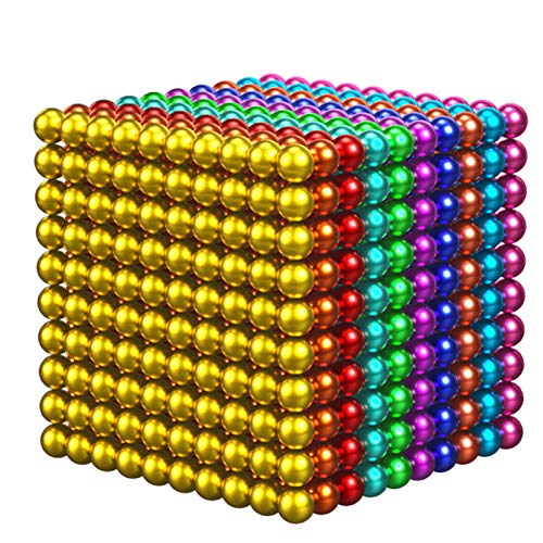 ZYFCC Cubo De Bola Magnética De Color, 1000 5 Mm, con Caja De Almacenamiento De Hierro, Fácil De Transportar ZYFCC Cubo De Bola Magnética De Color, 1000 5 Mm, con Caja De Almacenamiento De Hierro, Fácil De Transportar