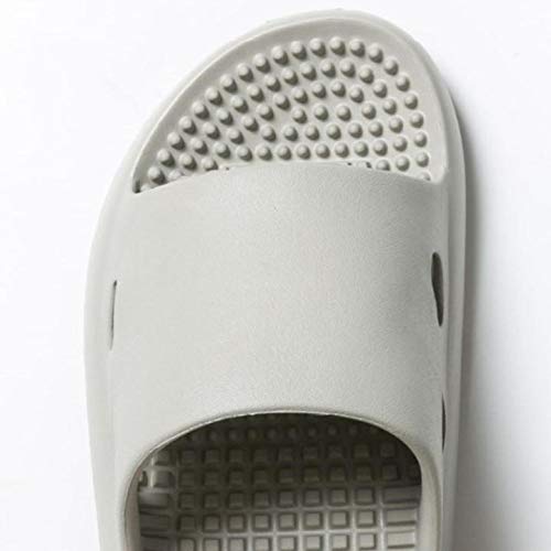 ZYING Zore Cuarto de baño Pantuflas de Hombre Masaje de Verano Chanclas Mujeres Diapositivas Masculino EVA Material Sandalias del hogar Cubierta de Deslizamiento Suave de Fondo (Size : Gray 40-41)