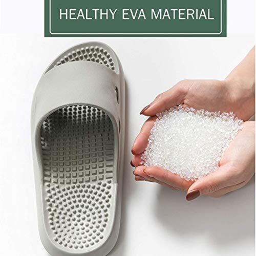 ZYING Zore Cuarto de baño Pantuflas de Hombre Masaje de Verano Chanclas Mujeres Diapositivas Masculino EVA Material Sandalias del hogar Cubierta de Deslizamiento Suave de Fondo (Size : Gray 40-41)