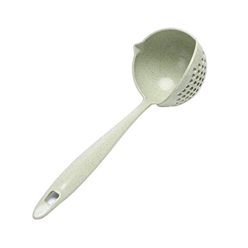 zyr Cocina Mango Largo 2 en 1 Olla Caliente Vajilla Gachas de Avena Cuchara de Sopa con Filtro Skimmer Utensilios de Cocina Aparatos de Cocina, Verde Claro zyr Cocina Mango Largo 2 en 1 Olla Caliente Vajilla Gachas de Avena Cuchara de Sopa con Filtro Skimmer Utensilios de Cocina Aparatos de Cocina, Verde Claro