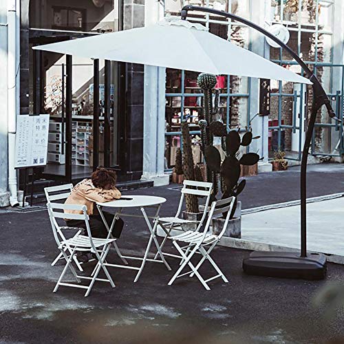 ZZFF Patio Bistro Silla Plegable,Silla De Comedor Plegable De Acero,Silla Lateral De Ocio Al Aire Libre para La Silla De Evento del Pub del Patio Trasero del Jardín Negro 40.5x44x80.5cm(16x17x32inch)