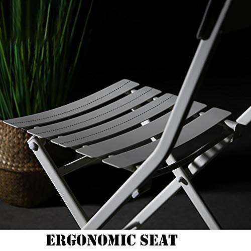 ZZFF Patio Bistro Silla Plegable,Silla De Comedor Plegable De Acero,Silla Lateral De Ocio Al Aire Libre para La Silla De Evento del Pub del Patio Trasero del Jardín Negro 40.5x44x80.5cm(16x17x32inch) ZZFF Patio Bistro Silla Plegable,Silla De Comedor Plegable De Acero,Silla Lateral De Ocio Al Aire Libre para La Silla De Evento del Pub del Patio Trasero del Jardín Negro 40.5x44x80.5cm(16x17x32inch)