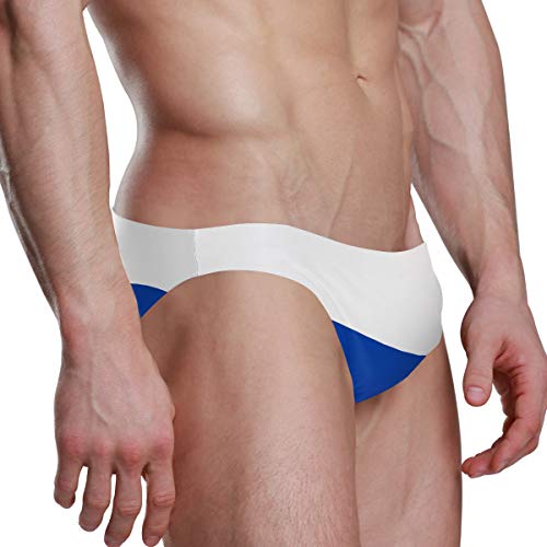 ZZKKO Bikini de natación para hombre, diseño de bandera rusa de playa, bikini para hombre, ropa interior mediana