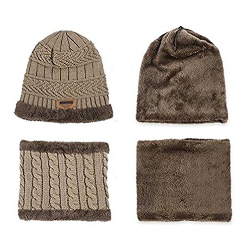 ZZLAY Kids Winter Thick Beanie Hat Bufanda Conjunto Slouchy Warm Snow Knit Skull Cap