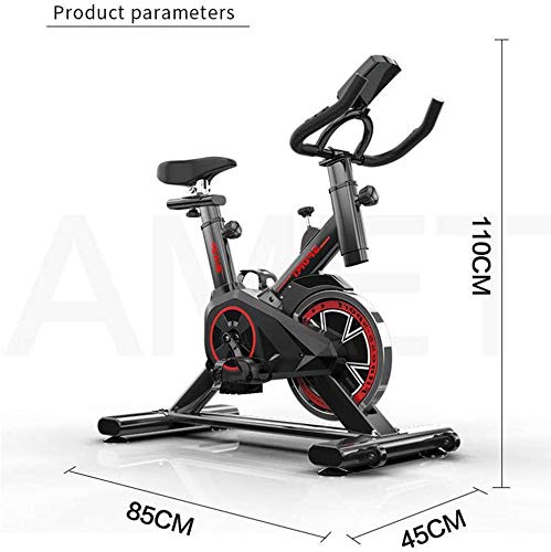 Zzxxo Bicicleta estática de Spinning Deportiva para Estudio,Cardiovascular, Ciclismo, hogar, Gimnasio, Monitor LED, Bicicleta EstáTica con Sensores De Pulso De Mano, Plegable, Unisex