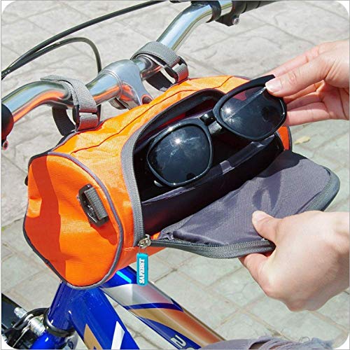 ZZYYFC Bolsa De Montar con Pantalla TáCtil Multifuncional, Bolsa De Manillar De Bicicleta Al Aire Libre, para Bicicleta Al Aire Libre, Bolsa Frontal con Marco MóVil Impermeable Naranja