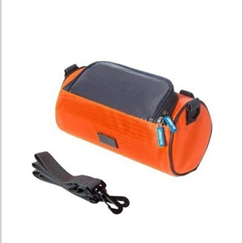 ZZYYFC Bolsa De Montar con Pantalla TáCtil Multifuncional, Bolsa De Manillar De Bicicleta Al Aire Libre, para Bicicleta Al Aire Libre, Bolsa Frontal con Marco MóVil Impermeable Naranja