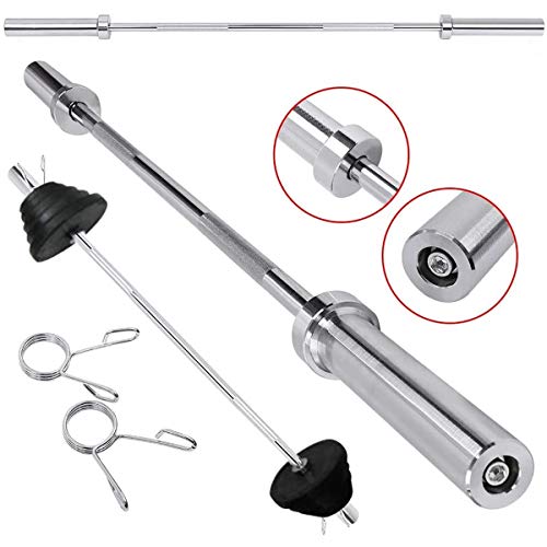 ZZZTWO Barras Mancuerna Barra Olímpica, Antideslizante Barra de musculacion, Diámetro de 50 mm, Barra de Gimnasio para Entrenamiento Fitness con Pesas en Casa Straight Bar-120CM ZZZTWO Barras Mancuerna Barra Olímpica, Antideslizante Barra de musculacion, Diámetro de 50 mm, Barra de Gimnasio para Entrenamiento Fitness con Pesas en Casa Straight Bar-120CM
