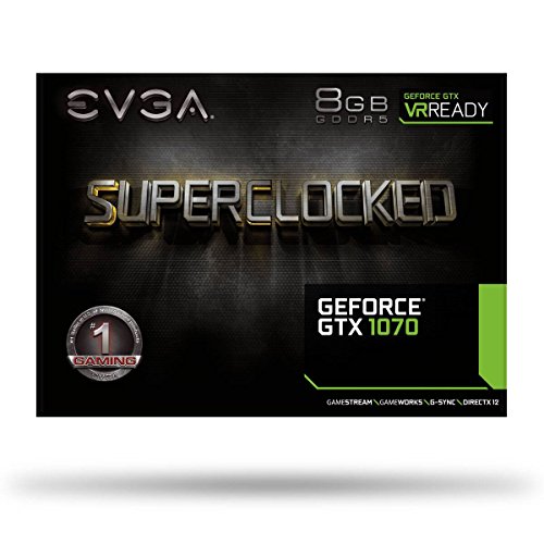 - EVGA GeForce GTX 1070 SC GAMING ACX 3.0 Tarjeta gráfica (8 GB GDDR5, LED, DX12 Soporte OSD PXOC)