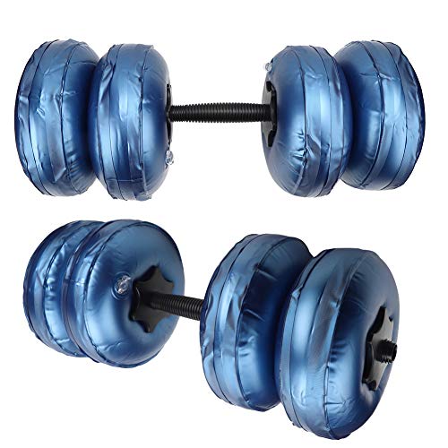 01 Mancuerna Llena de Agua, mancuerna de Fitness Ajustable de 20-25 kg, para Ejercicio de músculos del Brazo(20-25KG Blue)