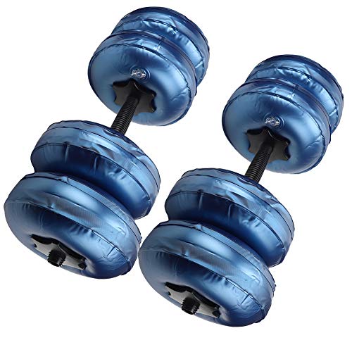 01 Mancuerna Llena de Agua, mancuerna de Fitness Ajustable de 20-25 kg, para Ejercicio de músculos del Brazo(20-25KG Blue)