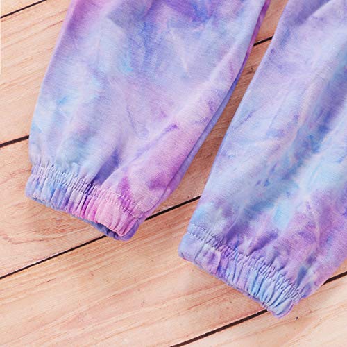 1-6 Años Conjunto de Sudaderas con Capucha Tie-Dye para Niños Y Niñas Pantalones de Sudadera Chic para Niños Pequeños Chándal Casual de Primavera Y Otoño