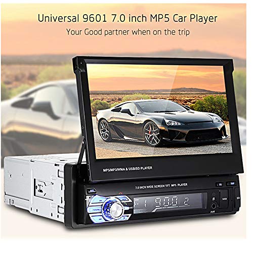 1 DIN 7 Pulgadas 1080P Reproductor de Radio estéreo para automóvil Soporte de Pantalla táctil LCD Función de Enlace de Espejo Manos Libres Bluetooth