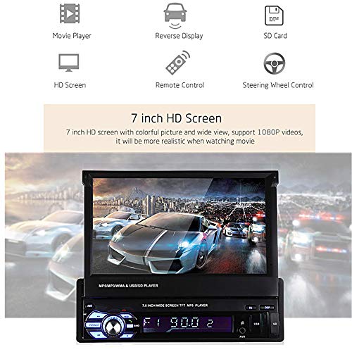1 DIN 7 Pulgadas 1080P Reproductor de Radio estéreo para automóvil Soporte de Pantalla táctil LCD Función de Enlace de Espejo Manos Libres Bluetooth 1 DIN 7 Pulgadas 1080P Reproductor de Radio estéreo para automóvil Soporte de Pantalla táctil LCD Función de Enlace de Espejo Manos Libres Bluetooth
