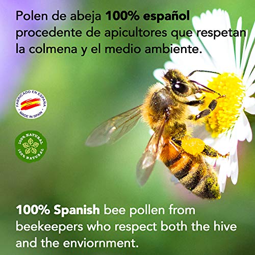 1 kg - Polen de España 100% natural. Polen de abeja libre de residuos. Polen fuente de proteinas, aminoácidos, lípidos, vitaminas y minerales.