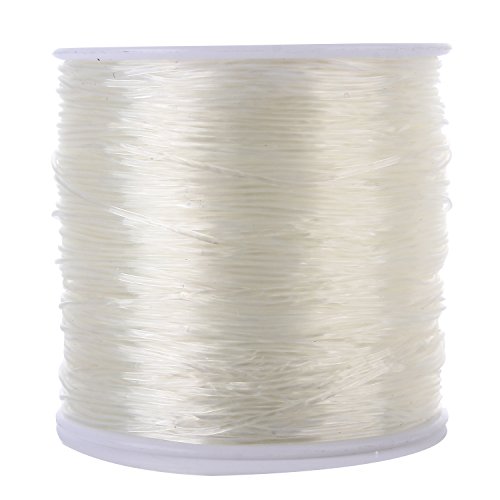 1 mm hilos de caucho hilado de hilo de fibra elástica de joyería, Cables de fabricación brazalete de joyería artesanal, Hilo Stretch rebordear, 100m claro