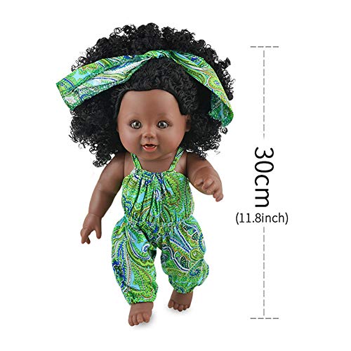 1 Pc 12 Pulgadas Simulación Del Bebé Del Juego Del Juguete De Silicona Realista Muñecas Africana Negro Renacido Muñecas Del Bebé Del Juguete Suave De Los Niños Recuerdos De Cumpleaños Americana
