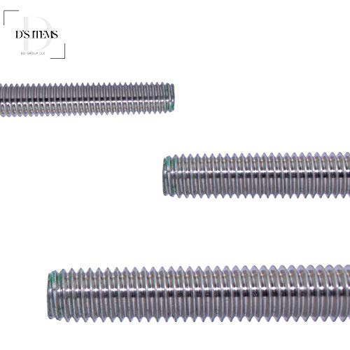 1 pieza rosca Barra M2 hasta M36 – 1000 mm, DIN 975 Acero Inoxidable A2