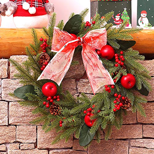 SUPVOX Cinta de organza de navidad rollo brillo cinta de copo de nieve pura para adornos de árbol de navidad envoltura de regalos decoraciones de fiesta rojo 15 cm 10 yardas