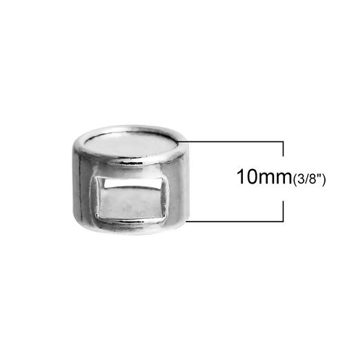 10 cuentas de metal plateado para correa de reloj con soporte para cabujón 10 cuentas de metal plateado para correa de reloj con soporte para cabujón