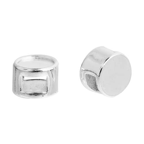 10 cuentas de metal plateado para correa de reloj con soporte para cabujón 10 cuentas de metal plateado para correa de reloj con soporte para cabujón