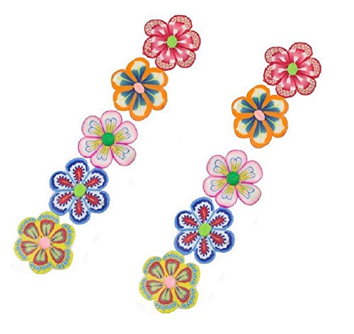 10 de flores niña Kids School mosquetón de pelo broches Grips diapositivas accesorios Bendies DORMILONES