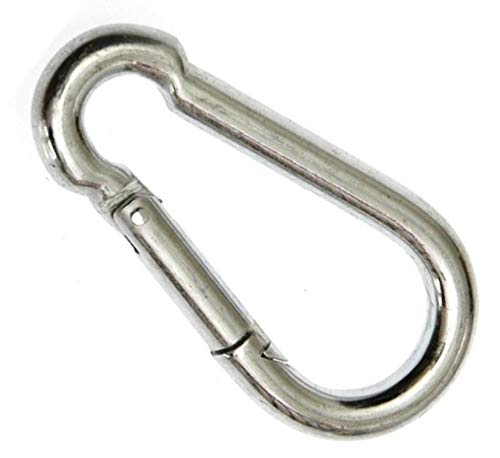 10 pcs mosquetón gancho 8 x 80 mm acero galvanizado 10 pcs mosquetón gancho 8 x 80 mm acero galvanizado